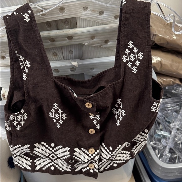 Calypso embroidered tank xs // 020407 - Picture 2 of 3